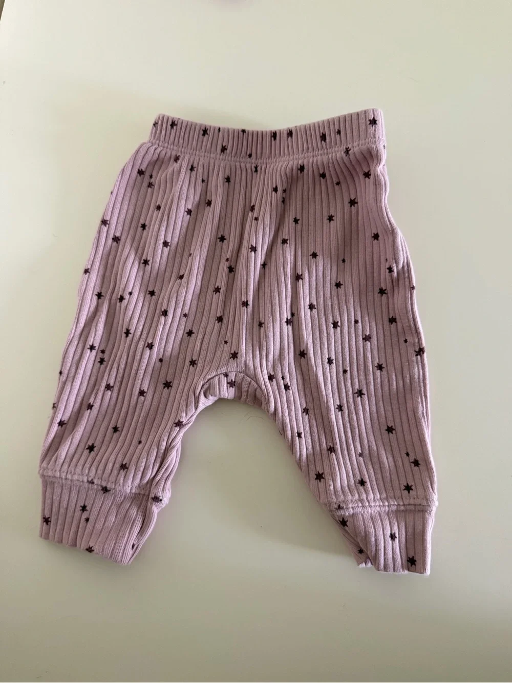 cloud island Lavender Ribbed Star Baby Matching Set